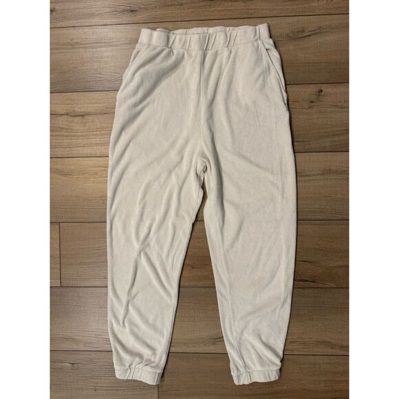 Zara Women’s Sweat Pants Size Medium Joggers Elastic Waistband Terry - Picture 1 of 2